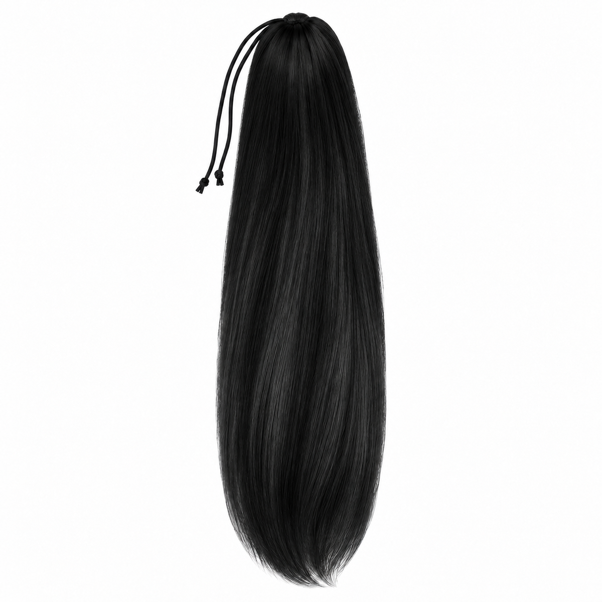 Nyx | Off-Black Human Hair Cheer Ponytail — 14″